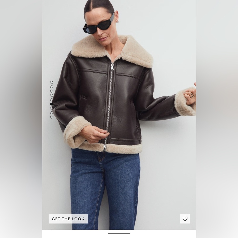 Mango Faux Shearling Jacket XS